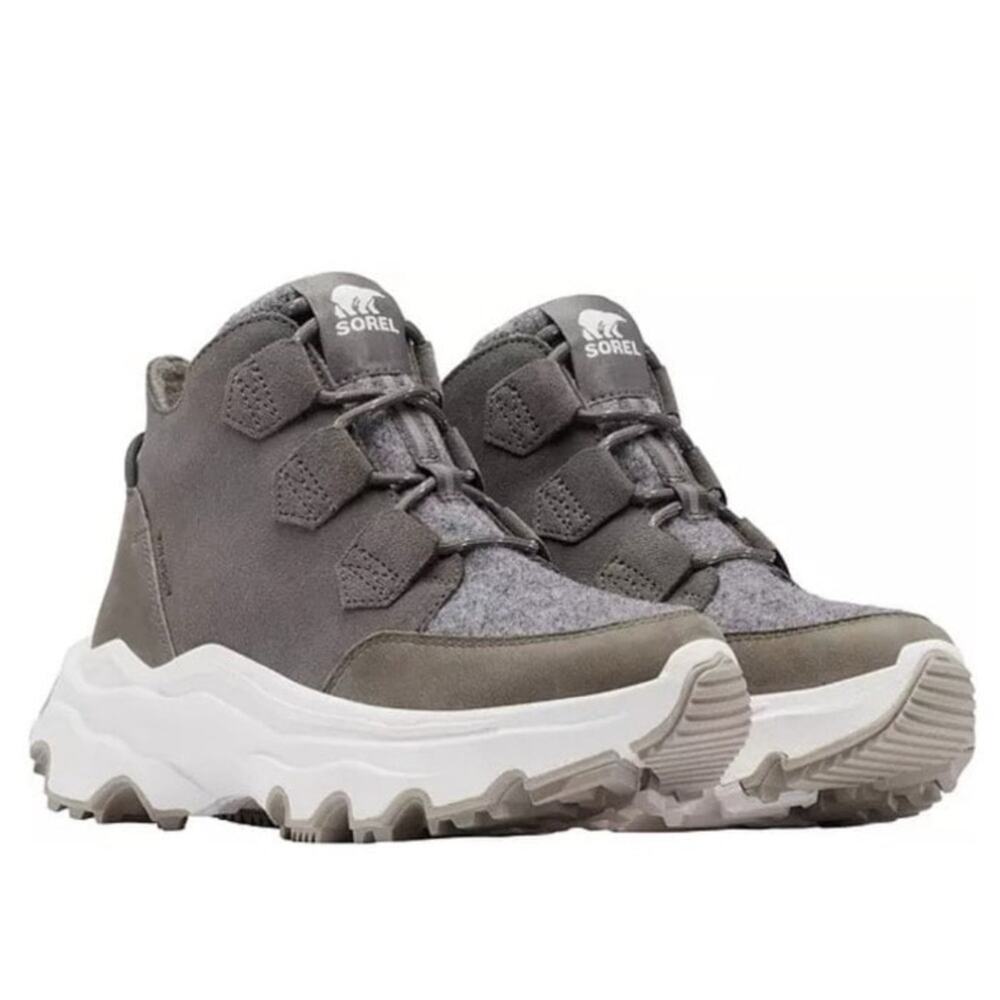 Sorel Women's Kinetic Breakthru Caribou Waterproof Boot - Gray SIZE 8